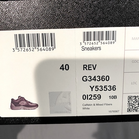 🤍BRAND NEW CHANEL WHITE REV TRAINERS🤍 - Picture 5 of 14